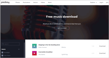 Pixabay free music download