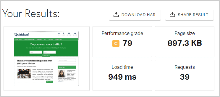 Namecheap hosting page load time tests