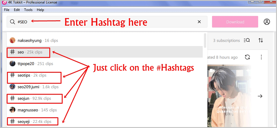 4K Tokkit, TikTok Videos, Hashtags & Accounts Downloader