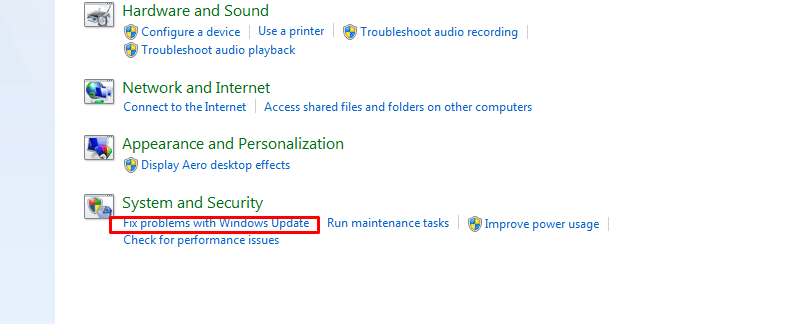 Fix problems with Windows Update