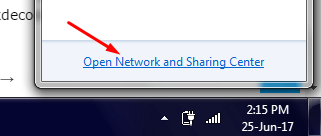 Open Network and sharing center
