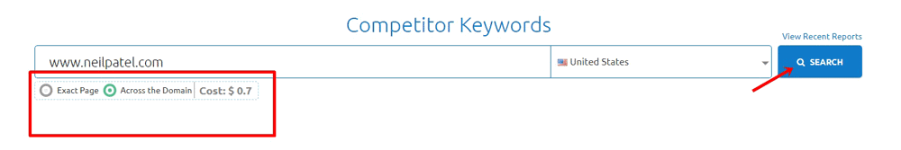 Competitor Keywords Search