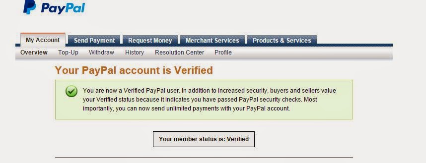 paypal verified