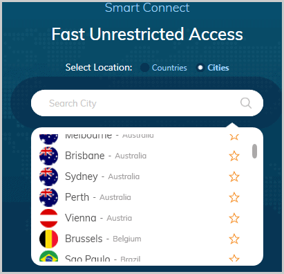 Ivacy VPN countries