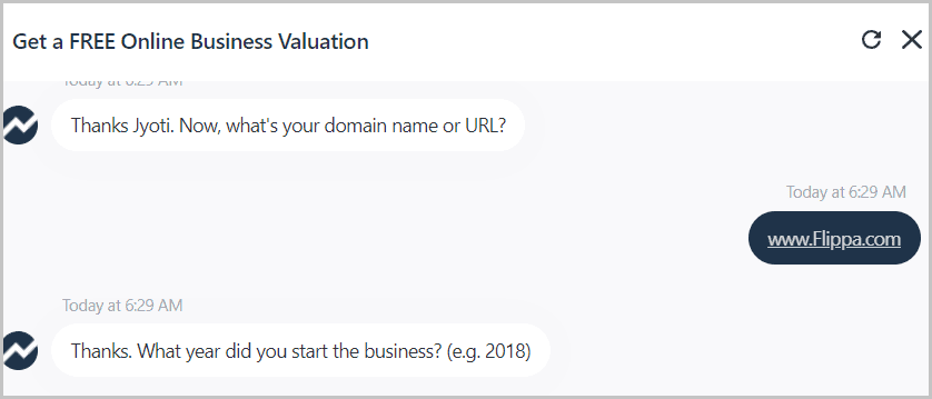 Flippa online business valuation tool 