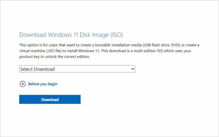 how to install windows 11 – ISO disk image 
