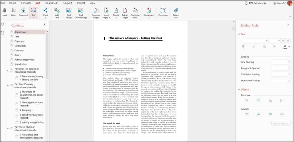 Very advanced PDF text & Image editing