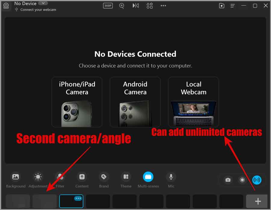 Capture multiple cameras angles at once