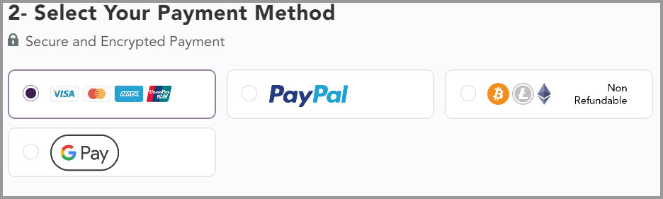 PureVPN Payment Method