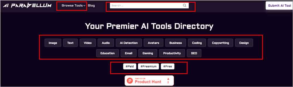 AI Parabellum Review Easy search filters