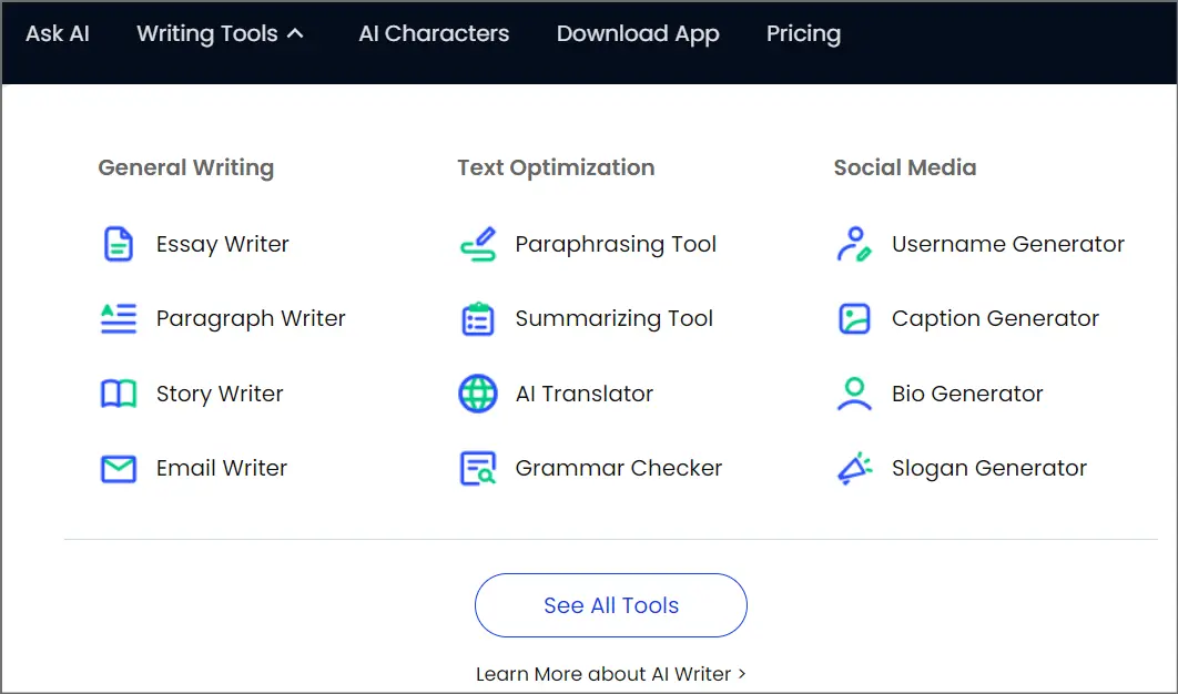 AIChatting Writing tools