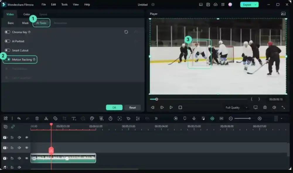 adding elements to motion track